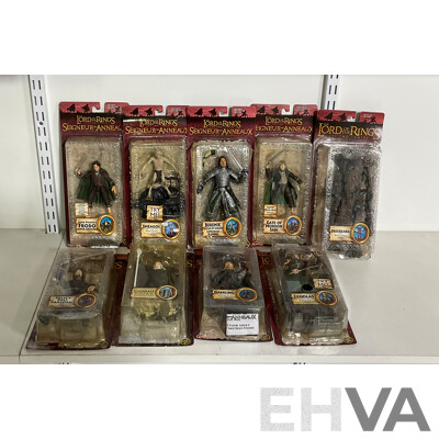 Lord of the Rings, the Two Towers, Collection of Nine Figures in Original Boxes