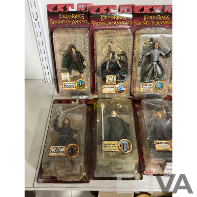 Lord of the Rings, the Two Towers, Collection of Nine Figures in Original Boxes