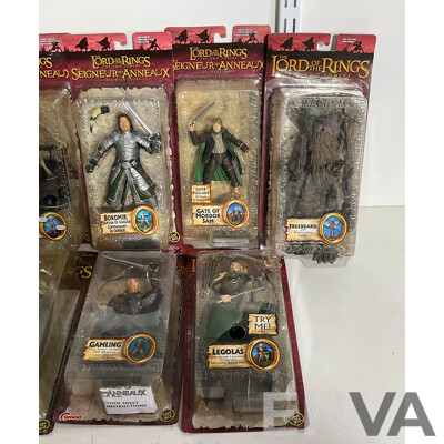 Lord of the Rings, the Two Towers, Collection of Nine Figures in Original Boxes