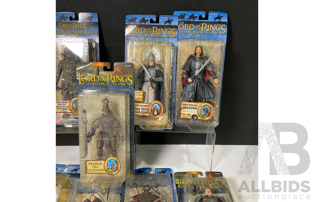 Collection of Lord of the Rings Figures in Original Packaging