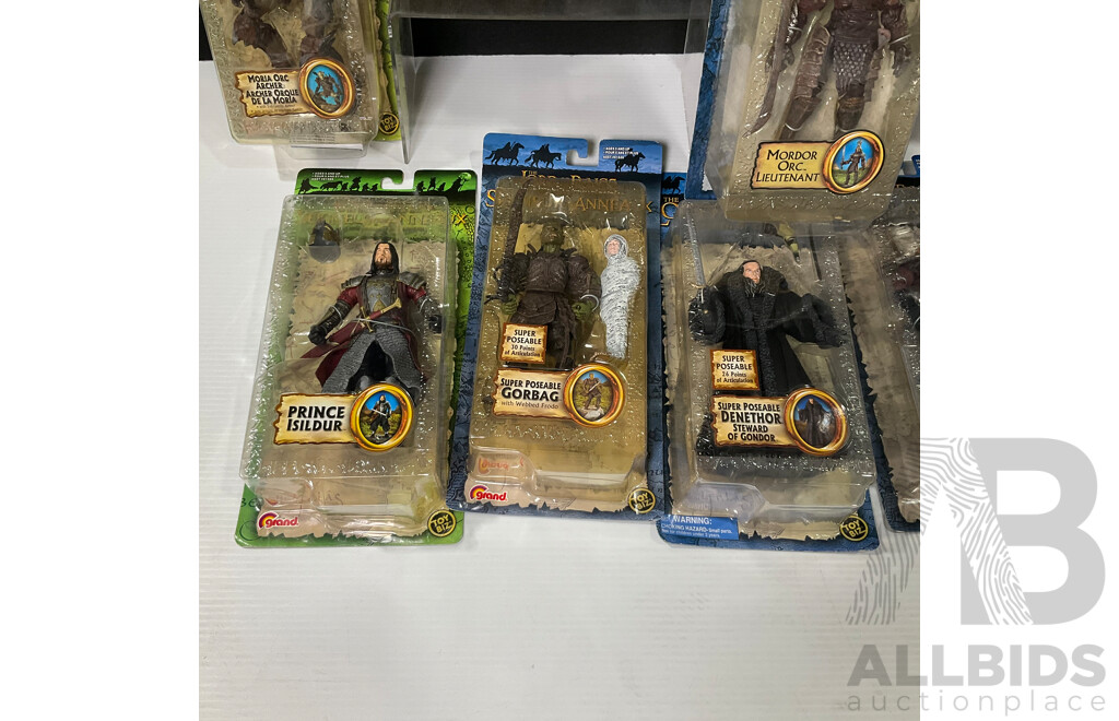 Collection of Lord of the Rings Figures in Original Packaging