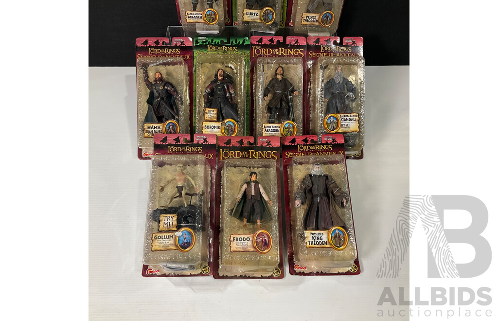 Collection of Ten Lord of the Rings Figurine in Original Packaging
