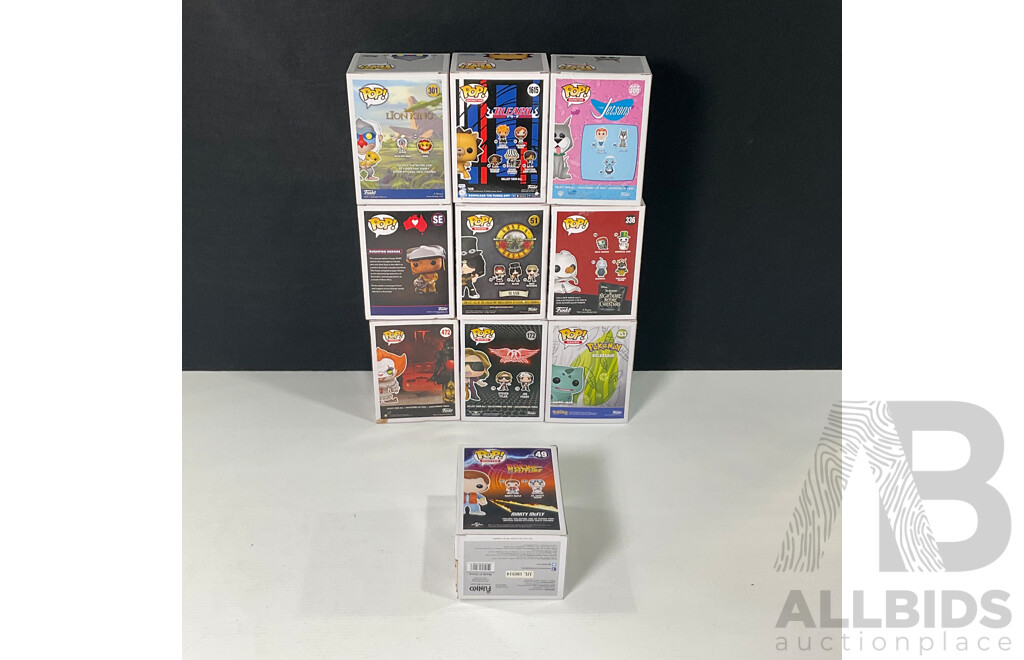 Collection of Ten Pop Vinyls in Original Packaging