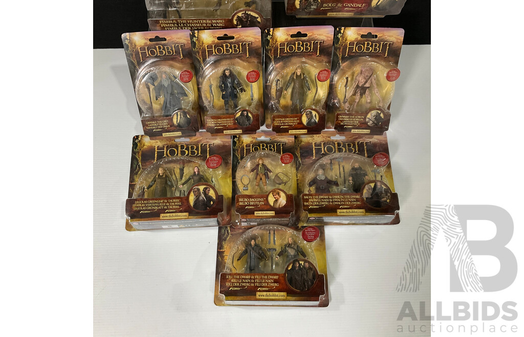 Collection of Ten Hobbit Figures in Original Packaging
