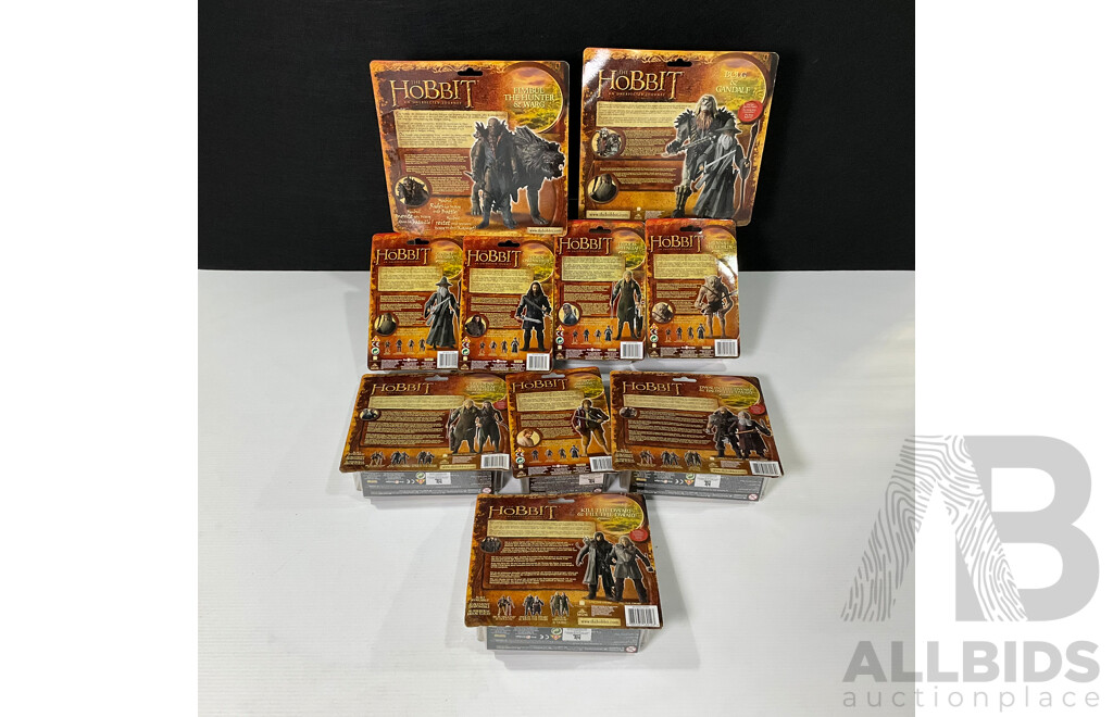 Collection of Ten Hobbit Figures in Original Packaging