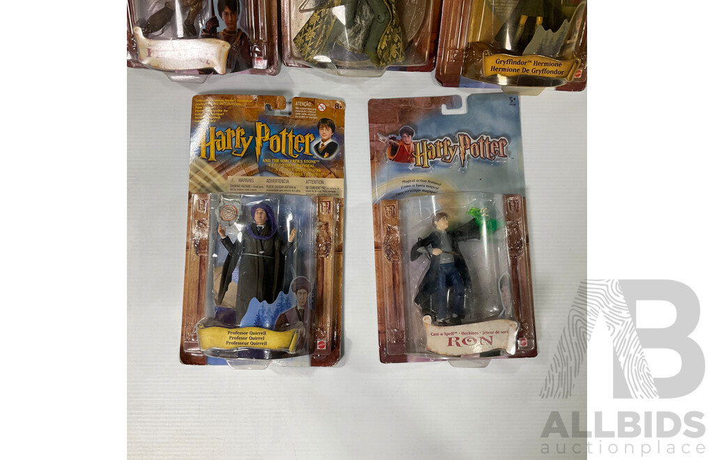 Collection of Seven Harry Potter Figures in Original Packaging