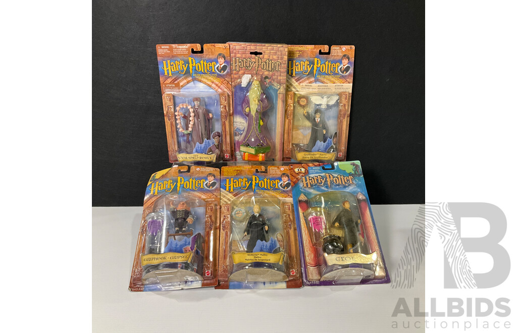 Collection of Six Harry Potter Figures in Original Packaging