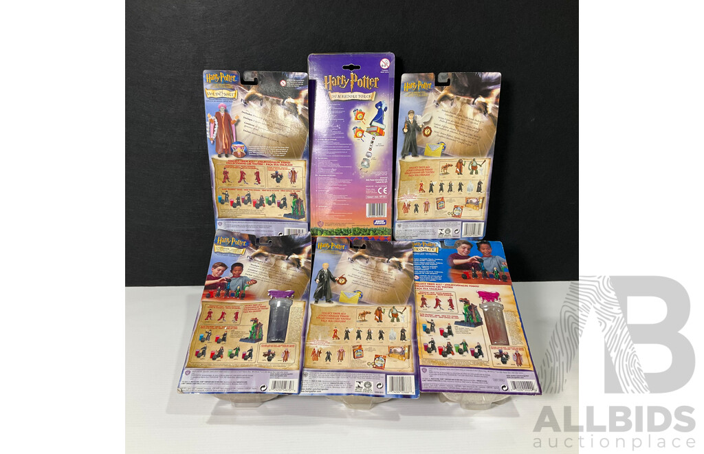Collection of Six Harry Potter Figures in Original Packaging