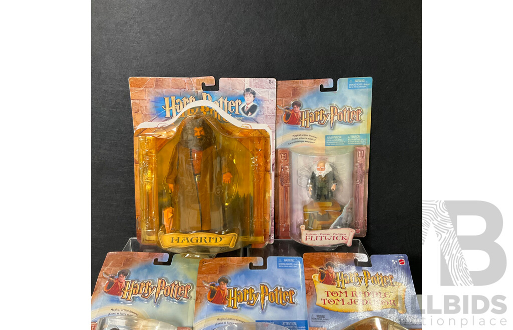 Collection of Five Harry Potter Figures in Original Packaging