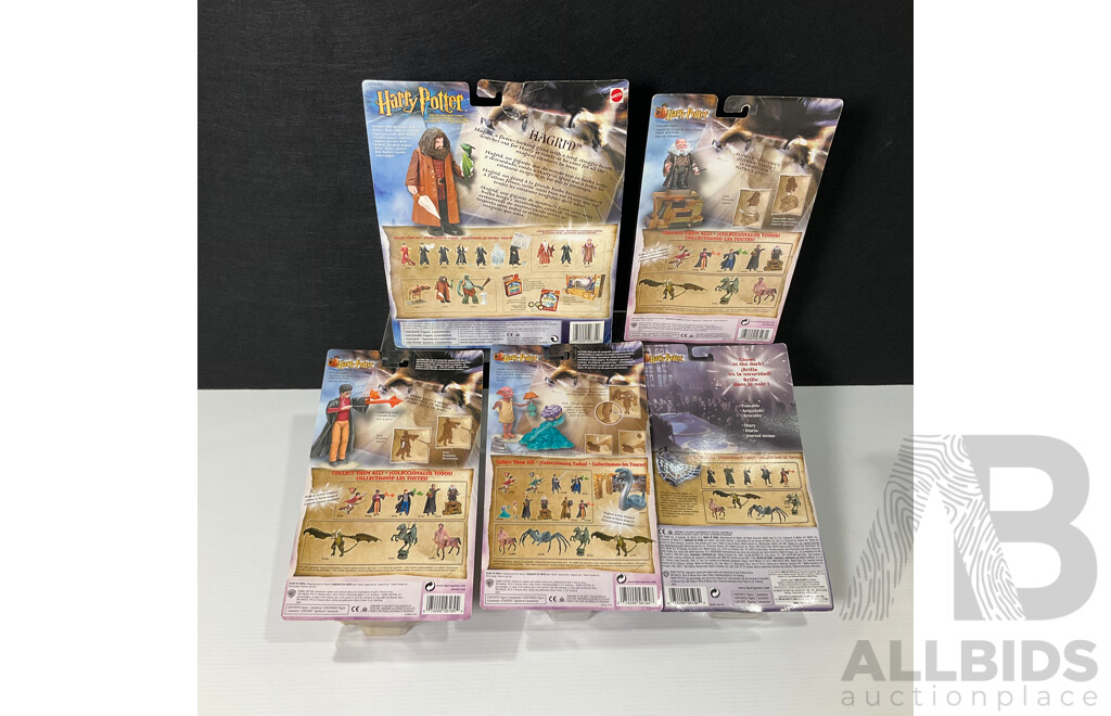 Collection of Five Harry Potter Figures in Original Packaging