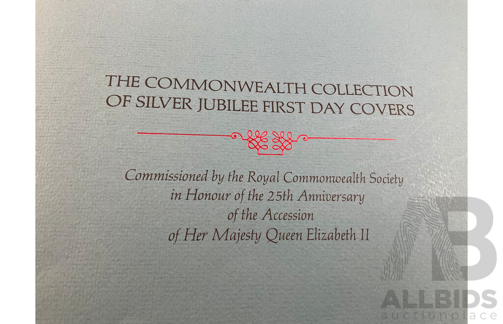 Franklin Philatelic Company 1977 Royal Commonwealth Album of First Day Covers, QE2 Silver Jubilee