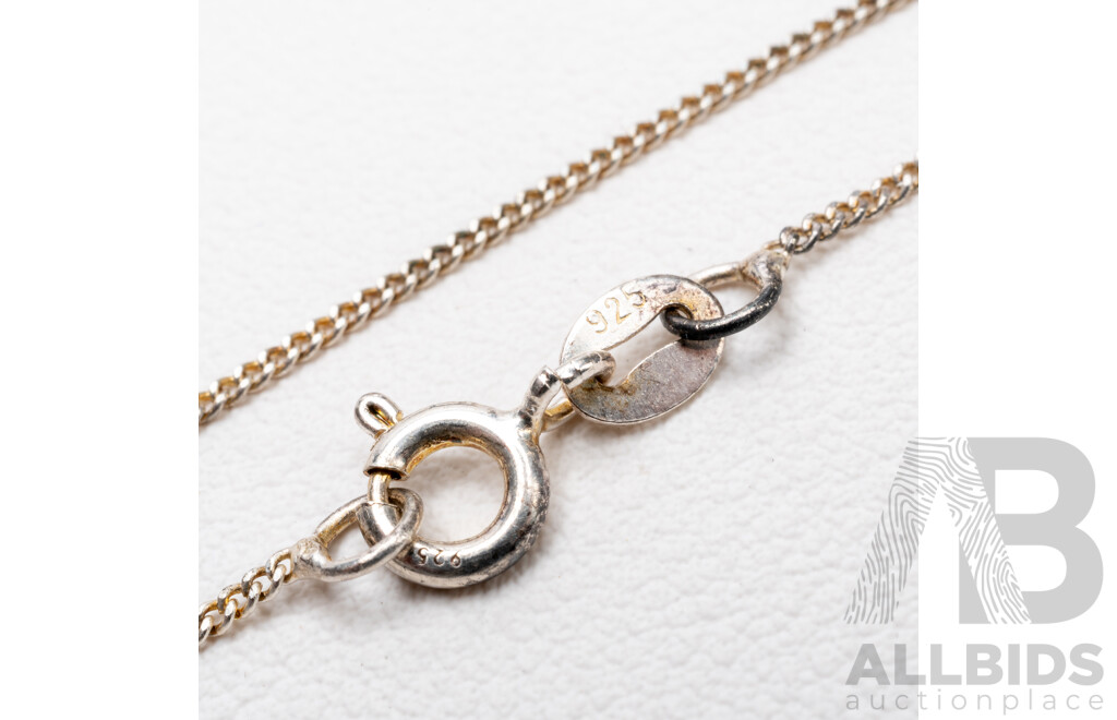 925 Sterling Silver Disco Ball Necklace & Earrings Set