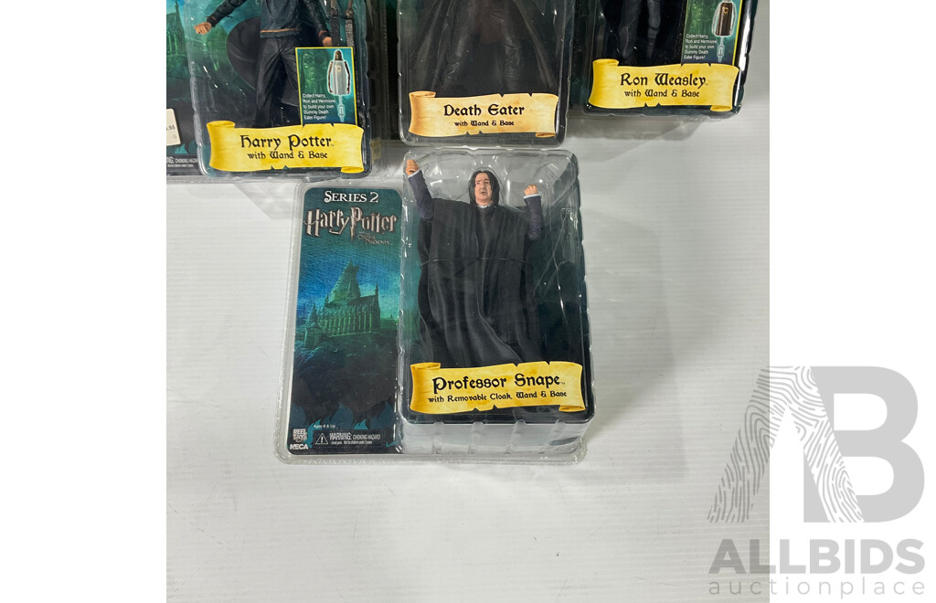 Collection of Six Harry Potter Figures in Original Packaging