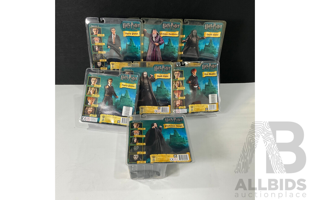 Collection of Six Harry Potter Figures in Original Packaging