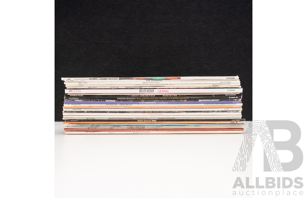 Collection of 26 Popular LPs by Female Artists