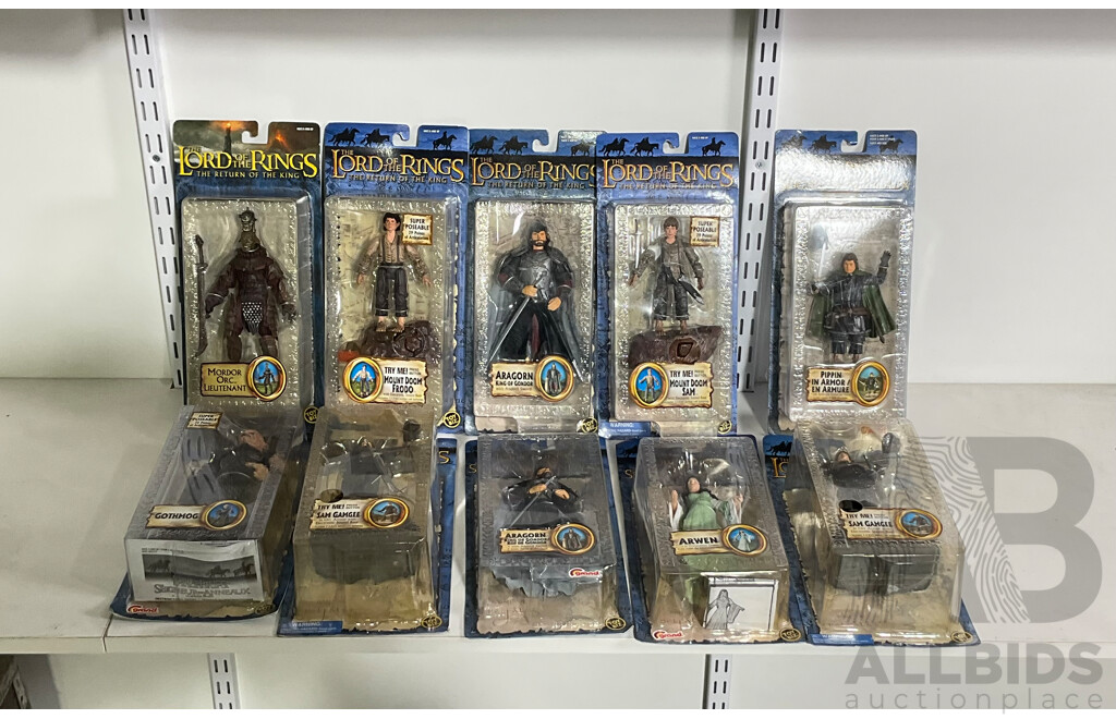 Lord of the Rings, the Return of the King, Collection of Ten Figures in Original Boxes