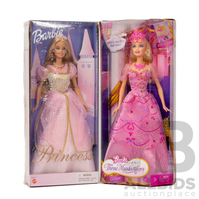 Set of Two Barbie Princesses in Original Boxes