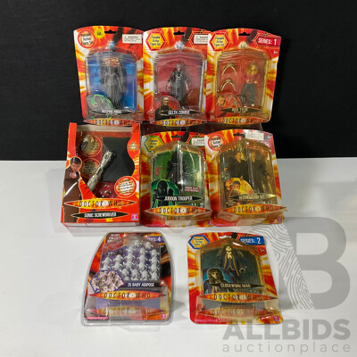 Collection of Eight Doctor Who Figures in Original Packaging