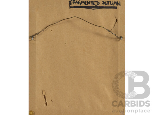 M. Mewville (20th Century), Fragmented Autumn, Original Mixed Media Collage, 29H x 24W cm (frame)