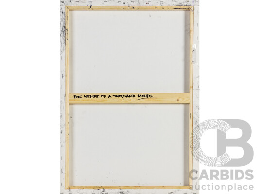 Artist Unknown (20th Century), The Weight of a Thousand Minds, Abstract Mixed Media on Canvas, 70H x 50W cm