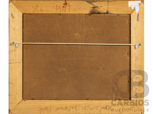 C.Davies, (20th Century, Australian), Mootwingee National Park, Original Vintage Oil on Canvas Board, 28H x 33W cm (frame)