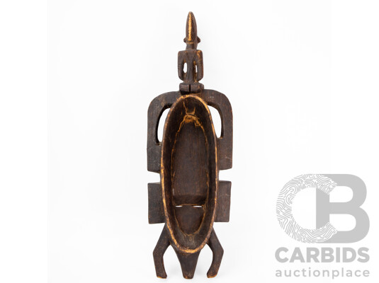 Artist Unknown (20th Century), Senufo Kpelie Face Mask, Vintage Hand Carved Wood, 59L Cm
