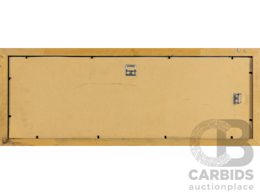 Martha Catalina Flores, (20th Century, Mexican), Mailbox Gathering, Lovely Original Pastels in Colour, 26H x 66W cm (frame)