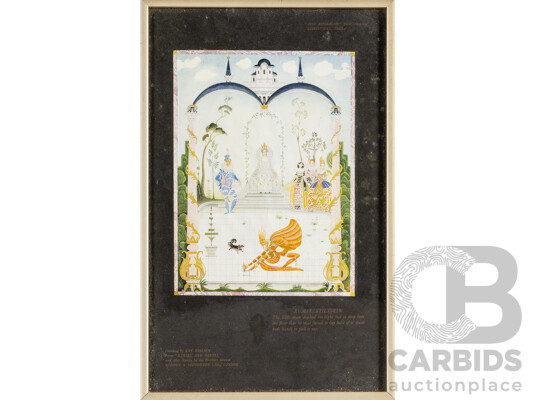 Kay Nielsen (19/20th Centuries, Danish, 1886-1957), Rumpelstiltskin & Catskin, Antique Colour Lithograph Reproductions After Originals for Book (^c1925), 33H x 21W cm (frames) (2)