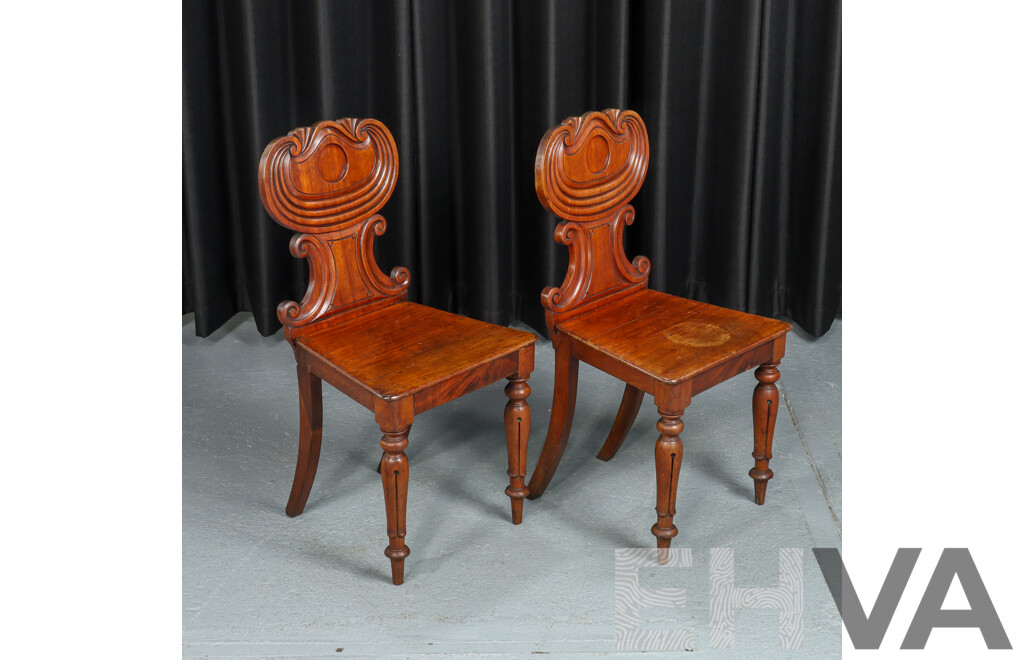 Pair of Victorian Cedar Hall Chairs