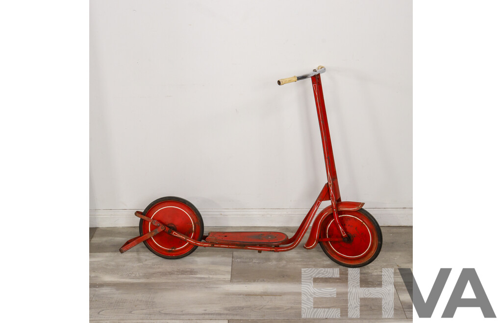Vintage Metal Painted Scooter