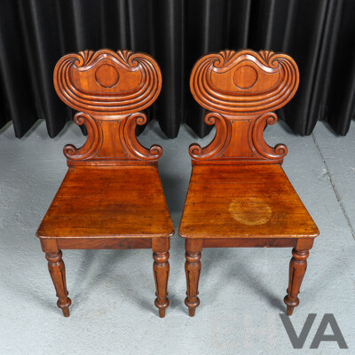 Pair of Victorian Cedar Hall Chairs