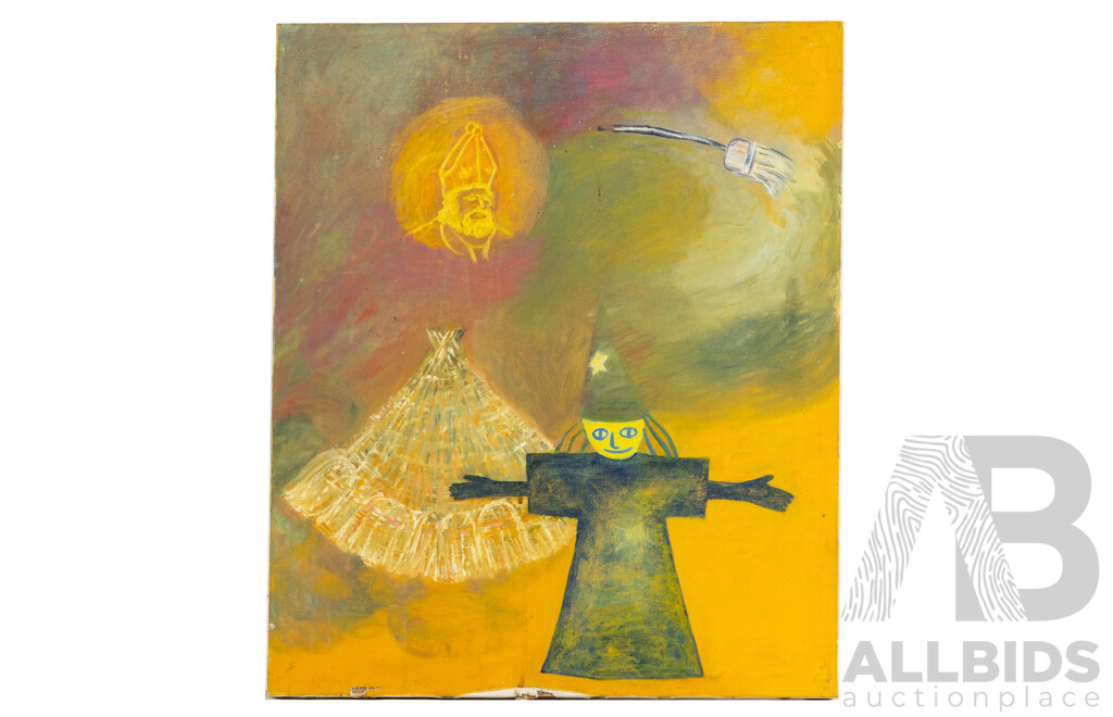 Deborah Singleton (20th Century), Sweeping Thoughts (1992), Original Oil on Canvas, 61H x 41W cm