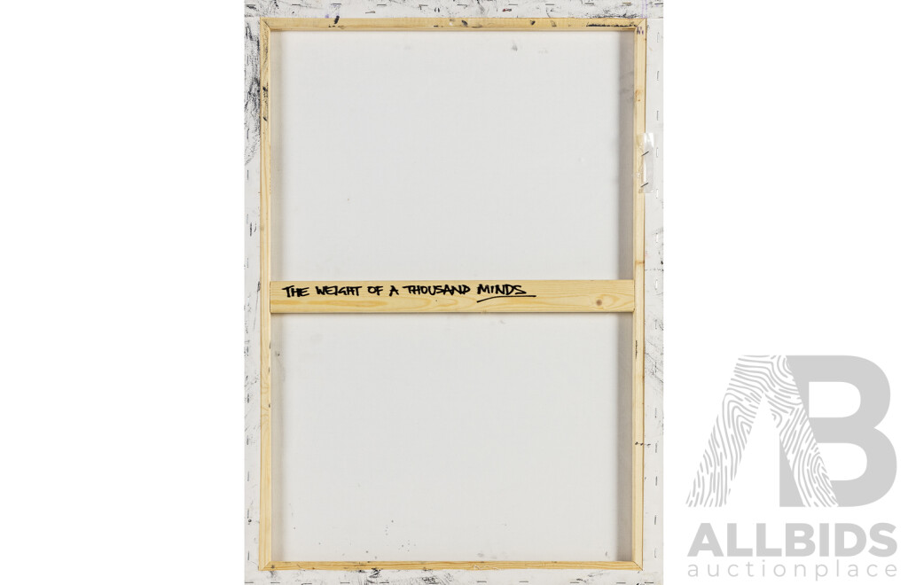 Artist Unknown (20th Century), The Weight of a Thousand Minds, Abstract Mixed Media on Canvas, 70H x 50W cm