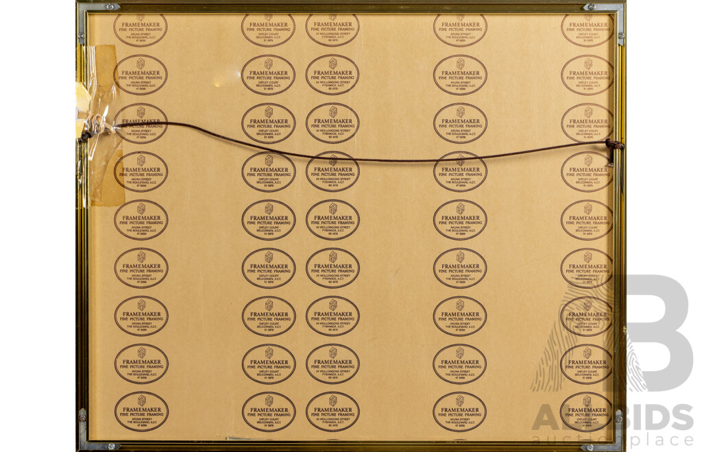 John Poynton, (20th Century, British-Born Samoan,?-2010), Falealupo Village, Samoa (1988), Ink on Card, 43 x 52 cm (frame)