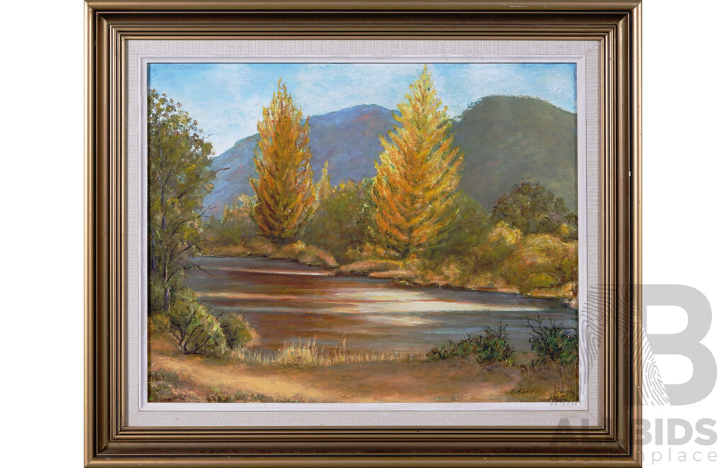 Peter Bardulis (20th Century, Latvian-Australian, 1912-1988), Prelude to Autumn, Oil on Board, 48 x 56.5 cm (frame)