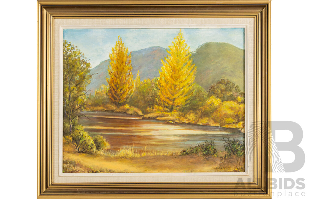 Peter Bardulis (20th Century, Latvian-Australian, 1912-1988), Prelude to Autumn, Oil on Board, 48 x 56.5 cm (frame)