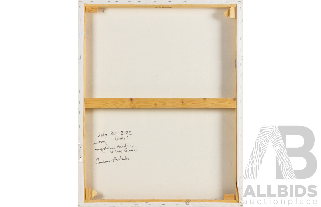 Martha Catalina Flores (20th Century, Mexican), Nude, Green Leaves & Bust Redux, Absolutely Wonderful Oil on Canvas Reproduction After Original Picasso (c1932), 76 x 61 cm