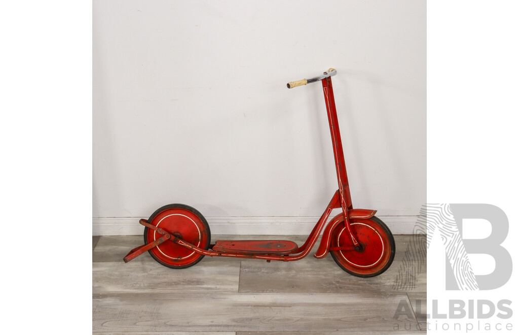 Vintage Metal Painted Scooter