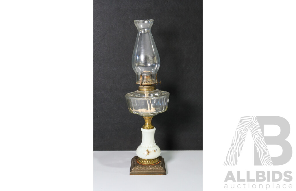 Vintage Glass Oil Lamp