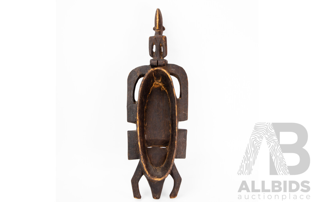 Artist Unknown (20th Century), Senufo Kpelie Face Mask, Vintage Hand Carved Wood, 59L Cm