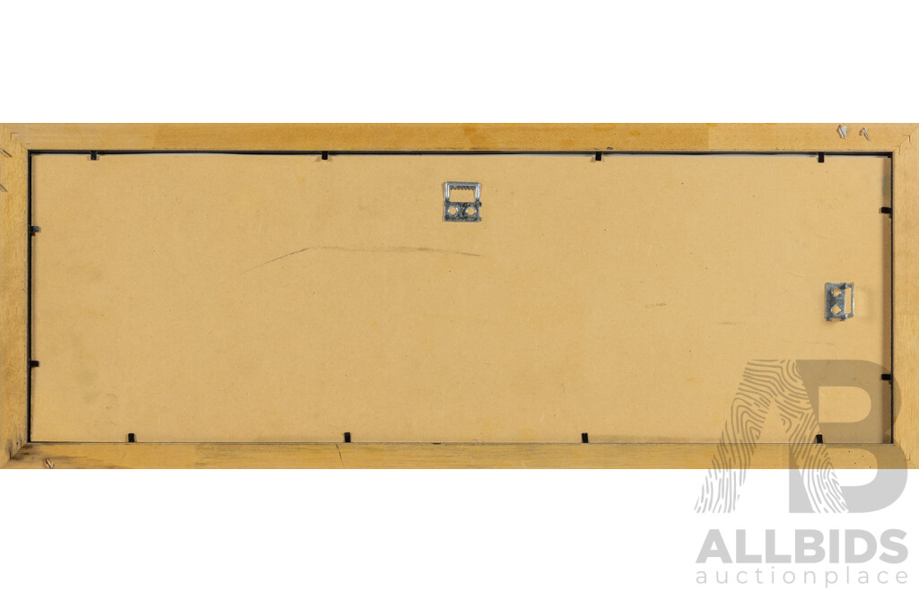 Martha Catalina Flores, (20th Century, Mexican), Mailbox Gathering, Lovely Original Pastels in Colour, 26H x 66W cm (frame)