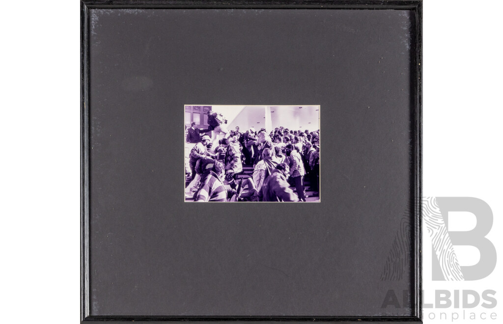 Sean Davey, (20th Century, Australian), Protest, Original Photograph, 50H x 53W cm (frame)