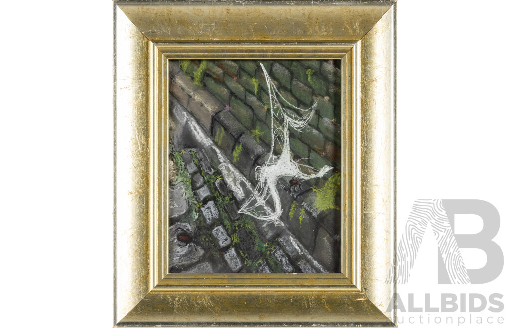 Martha Catalina Flores (20th Century, Mexican), Red Backs at Work (2026), Original Pastel, 30H x 27W cm (frame)