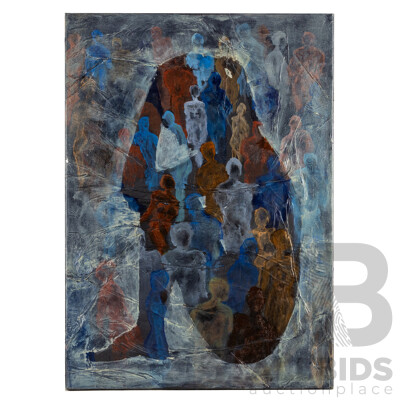 Artist Unknown (20th Century), The Weight of a Thousand Minds, Abstract Mixed Media on Canvas, 70H x 50W cm