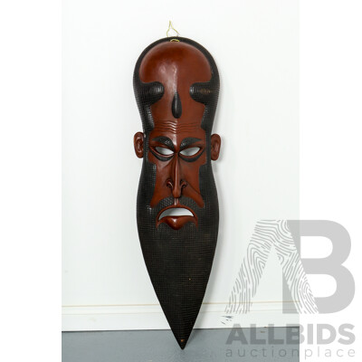 Hand Carved Wooden Tribal Wall Mask