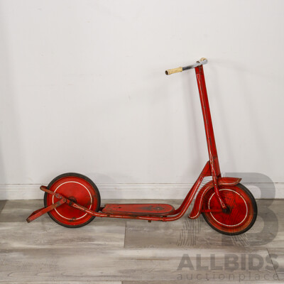 Vintage Metal Painted Scooter