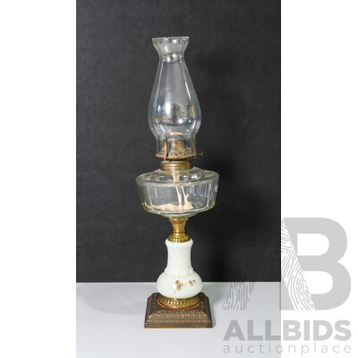 Vintage Glass Oil Lamp