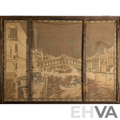 Artist Unknown, (Early 20th Century), Venice Grand Canal I, Vintage Tapestry Framed, 130 x 177 cm (frame)