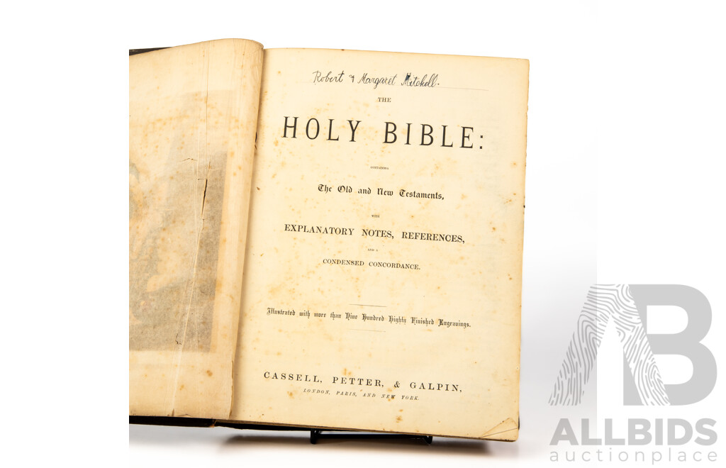 The Holy Bible: The Old and New Testaments, with Explanatory Notes, References, Condensed Concordance by Cassell, Petter, & Galpin