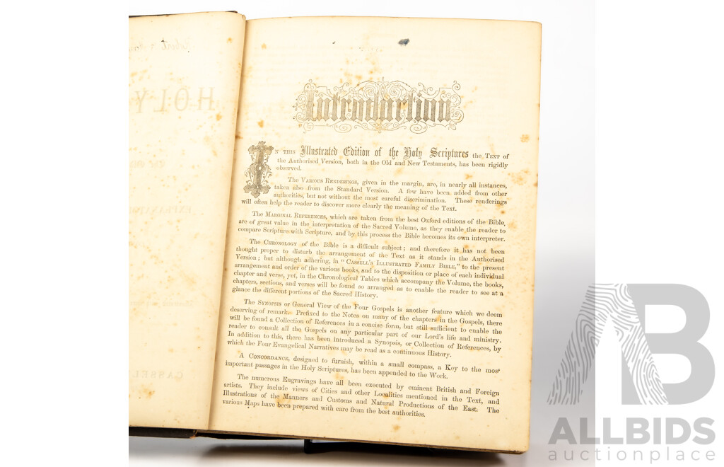 The Holy Bible: The Old and New Testaments, with Explanatory Notes, References, Condensed Concordance by Cassell, Petter, & Galpin